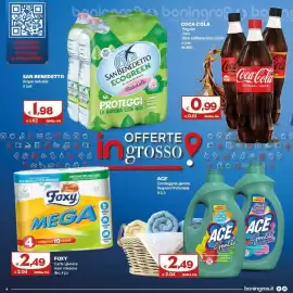 Volantino Boningros Cash and Carry Pagina 4: Foxy carta igienica maxi rotolone €2,49, San Benedetto Acqua naturale €1,98