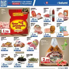 Volantino Boningros Cash and Carry Pagina 6: Bombieri Porchetta arrosto €1,29, Olive nere secche condite €0,99