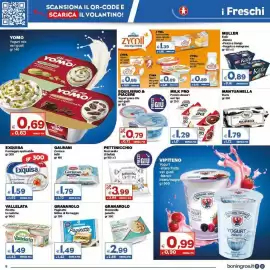 Volantino Boningros Cash and Carry Pagina 8: Galbani Certosa Kefir €1,79, Mantuanella Burro €1,79