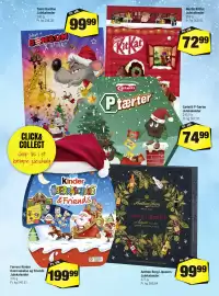 Calle reklamblad Sida 3: Toms BonBon Julekalender 390 g. Pr. kg 256,38. Have a BOMBON Xena's 11 15 Pr. stk. 9999 CLICK&
