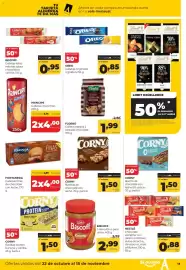 Folleto Alimerka Página 13: Corny barritas de chocolate con leche €1,50, Biscoff Crema lotus para untar €2,99