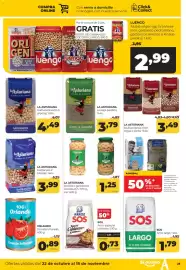 Folleto Alimerka Página 25: La Asturiana garbanzos 2 siluetas €3,99, La Asturiana alubias o garbanzos cocidos €1,25