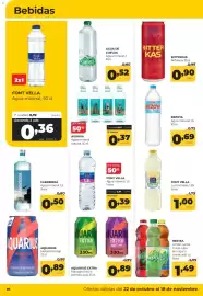 Folleto Alimerka Página 32: Aquarius extra manzana kiwi o pomelo açaí €0,89, Cabreiroá agua mineral €0,50