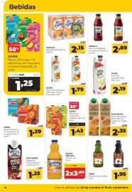 Folleto Alimerka Página 34: Sunny Delight Florida €3,00, Juver nectar 10 frutas + 10 vitaminas o de melocotón €1,29