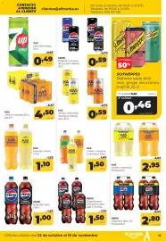 Folleto Alimerka Página 35: Pepsi Original, zero, zero lima o zero zero €1,50, KAS limón o naranja €2,95