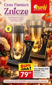 Twój Market gazetka tydzień 43 Strona 1: Znicz Meander Solar Rolchem €79,99