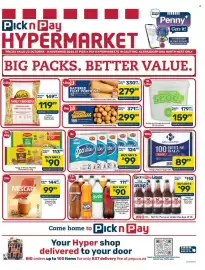 Pick n Pay Hypermarket catalogue Page 1: Scoop Ice Cream Assorted €159,99, Maggi 2-Minute Noodles Assorted €90,00