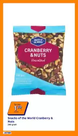 Action folder week 44 Pagina 18: Snacks of the World Cranberry & Nuts €1,79