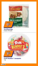 Action folder week 44 Pagina 2: Tortillawraps €0,65, Trolli Number 1 snoepmix €3,99