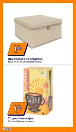 Action folder week 44 Pagina 33: Opvouwbare opbergdoos €1,99, Clipper theezakjes €1,49