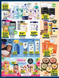 Pick n Pay catalogue Page 2: Vaseline Body Lotion or Cream Assorted €105,00, Real Cosmetics Cotton Cosmetic Pads €20,00