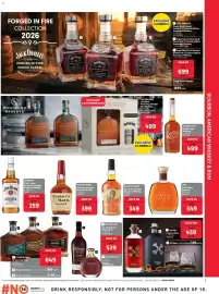Makro’s liquor catalogue Page 5: Bumbu Original Rum €439,00, Jim Beam White Label Kentucky Straight Bourbon Whiskey €259,00