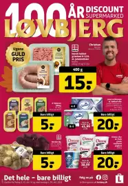 Løvbjerg tilbudsavis uge 43 Side 1: Lotus toilettepapir €20,00, Cheasy skyr €20,00