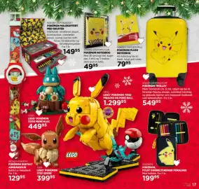 KiDS Coolshop katalog | Jul Side 17: Pokémon Notesbog €49,95, Pokémon Malekuffert med skuffer €149,95
