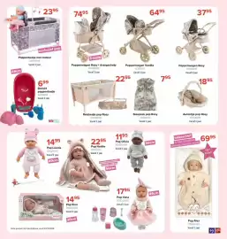 Euroshop folder | Sint Pagina 19: Poppenwagen Vanilla €64,95, Reisbedje pop Rosy €22,95