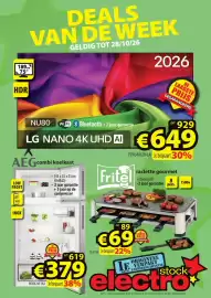 ElectroStock folder week 43 Pagina 1: Lg nano 4k uhd ai €649,00, AEG combi koelkast €379,00