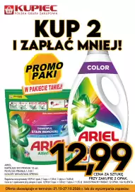 Kupiec gazetka tydzień 43 Strona 1: Kapsułki do prania Mountain Spring Ariel €12,99
