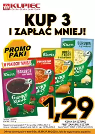 Kupiec gazetka tydzień 43 Strona 7: Zupa Gorący Kubek barszcz czerwony Knorr €1,29