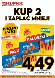 Kupiec gazetka tydzień 43 Strona 8: Paluszki klasyczne Lajkonik €4,49