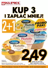 Kupiec gazetka tydzień 43 Strona 9: Pastella pasta grzybowa z kurkami i jajkiem Lisner €2,49