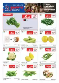 Carrefour catalogue Page 10: Fresh Coriander, UAE €0,49, Curry Leaves, India €0,99