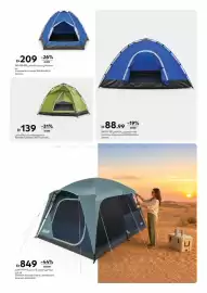Carrefour catalogue Page 12: Supreme tent canvas €209,00, Paradiso automatic tent €139,00