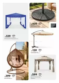 Carrefour catalogue Page 5: Supreme party tent with mosquito net blue €329,00, Paradsio Umbrella resin base €109,00