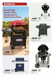 Carrefour catalogue Page 9: Outback omega 201 charcoal bbq €619,00, Outback meteor 4 gas bbq blue €1.599,00