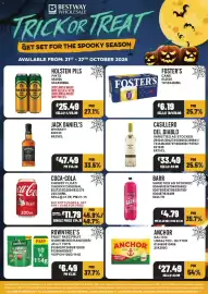 Bestway leaflet week 43 Page 1: Coca-Cola cherry float €11,79, Holsten pils €25,49