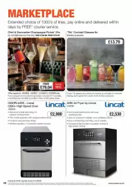 Booker Wholesale brochure Page 100: Tiki glasses €13,79, Air0 Air Fryer by Lincat €2.530,00