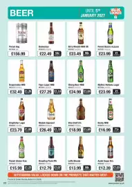 Booker Wholesale brochure Page 112: Leffe blonde €13,99, Birra Moretti NRB UK €23,49