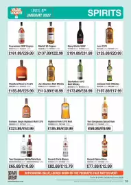 Booker Wholesale brochure Page 115: Dalmore single highland malt €53,99, Martell VS Cognac €22,99