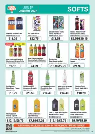 Booker Wholesale brochure Page 121: Bottlegreen elderflower cordial €16,89, Robinsons rtd raspberry & apple €23,59