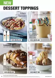 Booker Wholesale brochure Page 38: Nic cookie dough sauce €7,99, Nic blue monster topping sauce €5,99