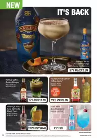 Booker Wholesale brochure Page 44: Sourz toffee apple €6,89, Kahlúa coffee cream liqueur €11,99
