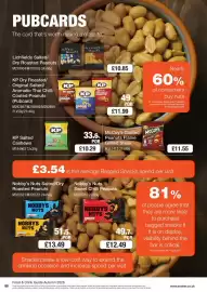 Booker Wholesale brochure Page 68: Nobby's nuts sweet chilli peanuts €12,49, Nobby's nuts salted/dry roasted peanuts €13,49