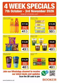 Booker Wholesale brochure Page 1: Pot Noodle €9,25, Takis €14,89