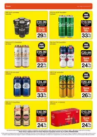 Booker Wholesale brochure Page 20: Carlsberg premium export pilsner pint cans €29,99, 1664 bière €29,99