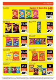 Booker Wholesale brochure Page 5: Quavers €13,19, Cheetos €9,09