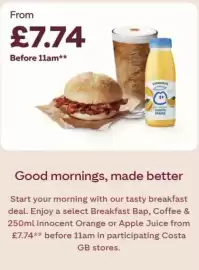 Costa Coffee leaflet Page 1