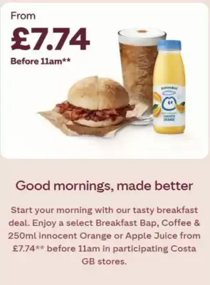 Costa Coffee (valid until 10-11)