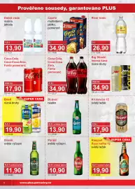 PLUS JIP leták Strana 6: Coca-Cola, Coca-Coca Zero, Fanta pomeranč €34,90, Budvar nealko €13,90