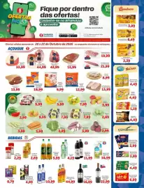 Folheto Shibata Supermercados Página 1: Refrigerante Guaraná Kuat Pet €5,99, Frango à Passarinho Adoro €9,99
