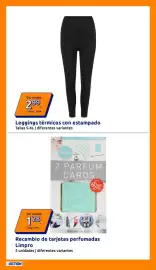Catálogo Action semana 43 Página 17: Leggings térmicos con estampado €2,99, Limpro recambio de tarjetas perfumadas €1,28