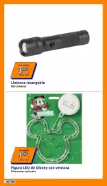 Catálogo Action semana 43 Página 9: Linterna recargable €3,99, Figura LED de Disney con ventosa €1,67