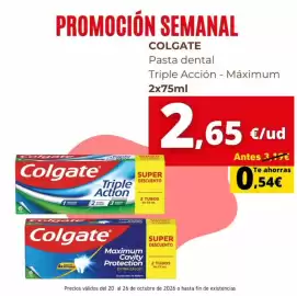 Folleto Supermercados Tu Alteza semana 43 Página 4: Colgate - pasta dental triple accion €2,65