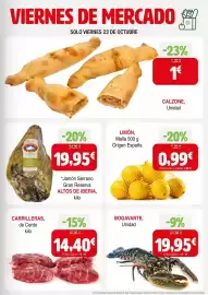 Folleto Masymas semana 43 Página 7: Calzone €1,00, Serrano - jamón gran reserva €19,95