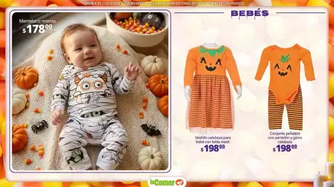 Folleto La Comer Página 18: Conjunto pañalero con pantalón y gorro calabaza €198,00