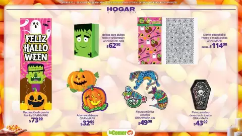 Folleto La Comer Página 23: Granmark figuras móviles alebrijes €49,90, Franky GRANMARK Decoración de puerta €73,90