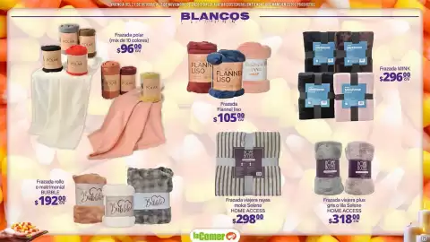 Folleto La Comer Página 25: Home Access Frazada viajera rayas moka Selene €298,00
